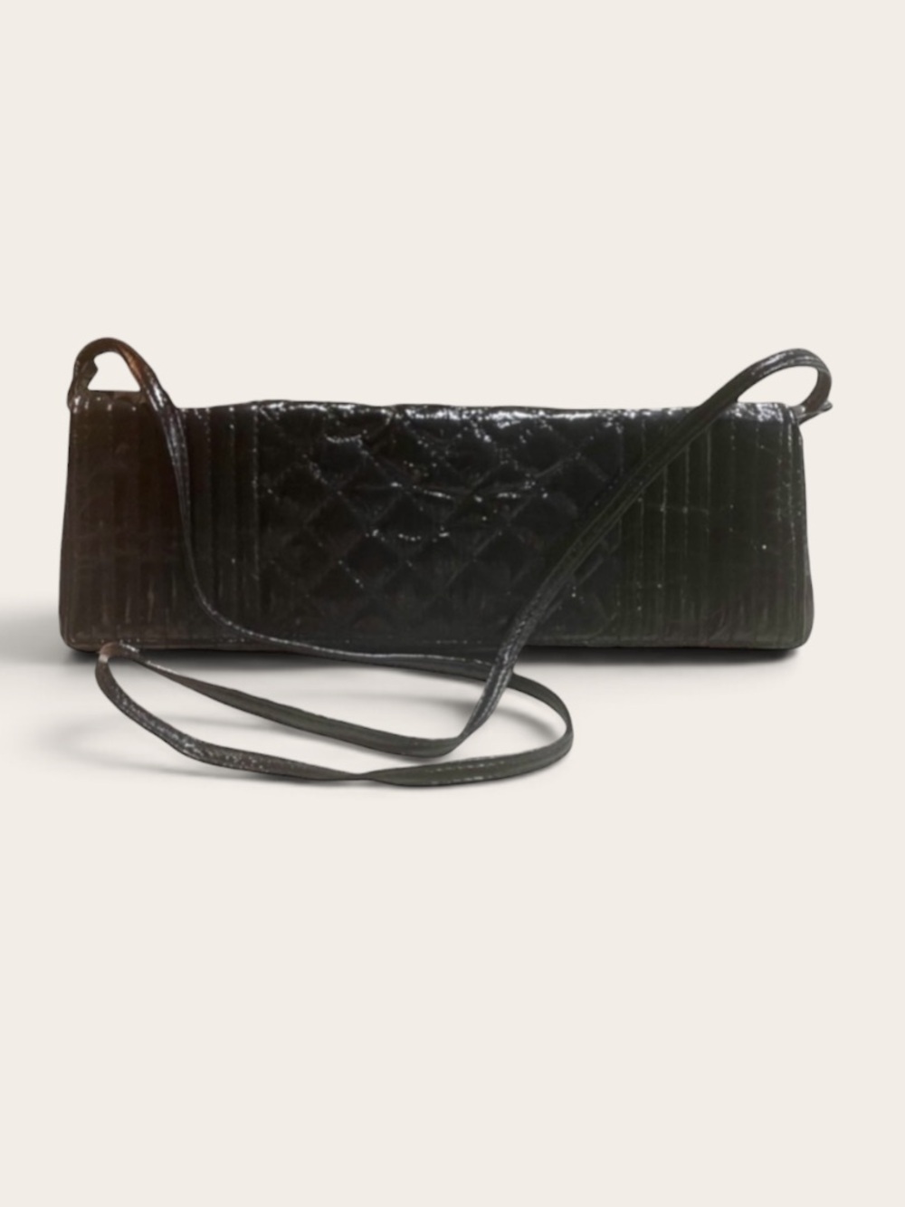 BARNEYS NEW YORK Vegan Black Pouchette Quilted bag